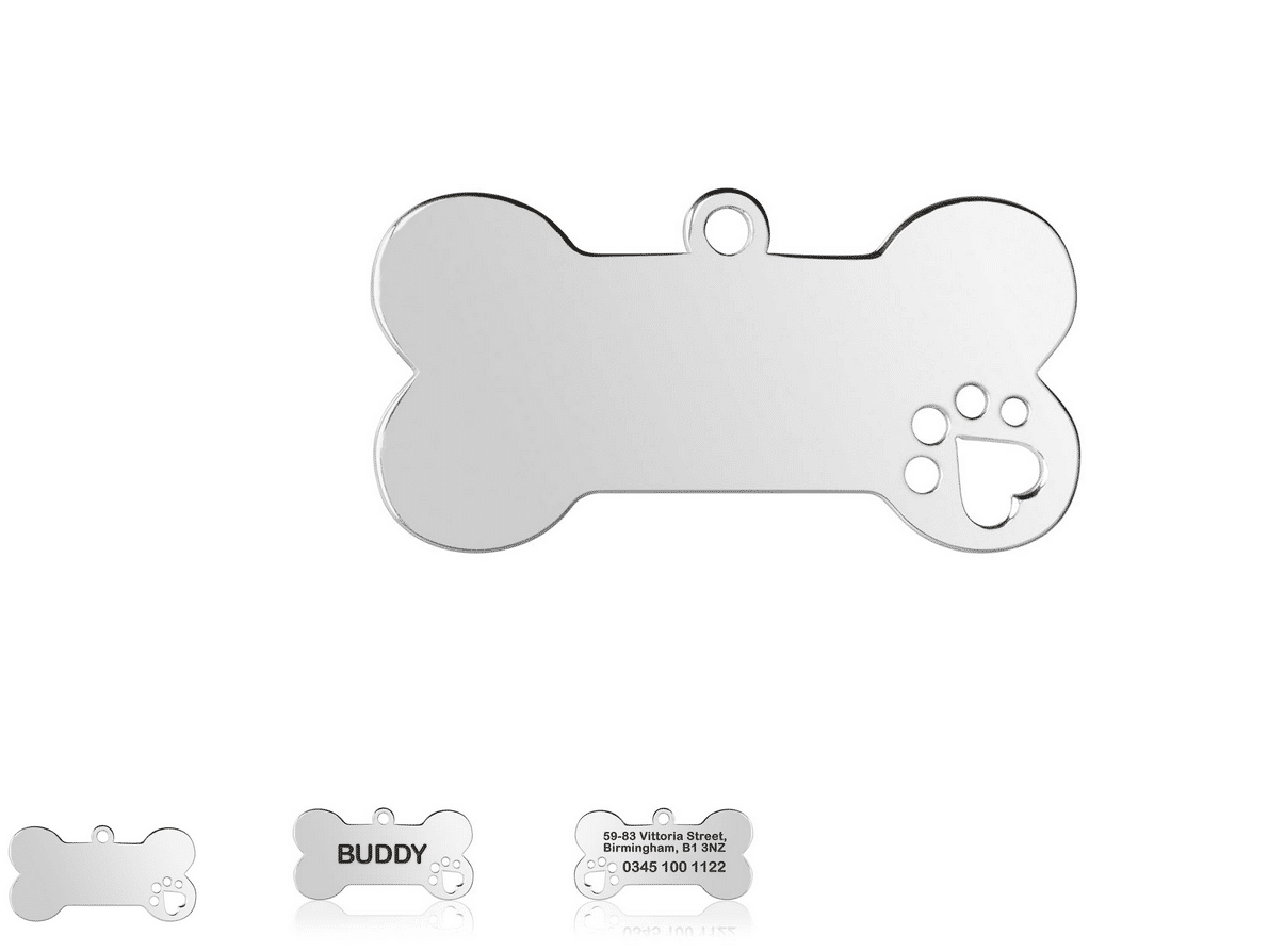 Médaille pour chien gravée en Argent 925 – Popinette